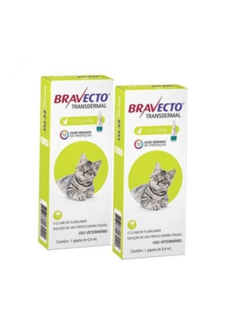 Kit 2 Unid - Bravecto Transdérmico 1,2 - 2,8 Kg Kit 2 Unid - Bravecto Transdérmico 1,2 - 2,8 Kg