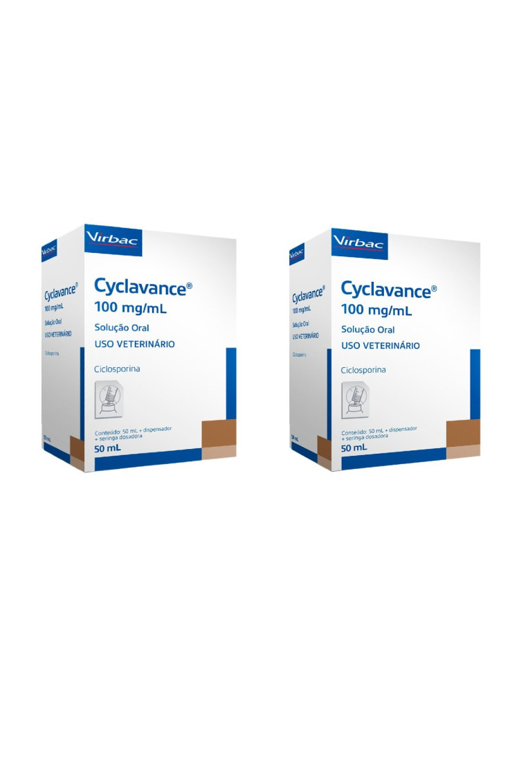 2 Cyclavance Virbac 50ml 100 Mg/ml Cães 2 Cyclavance Virbac 50ml 100 Mg/ml Cães