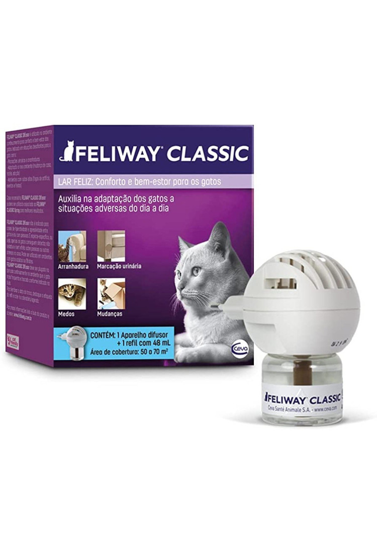 Feliway Classic Ceva Difusor Elétrico + Refil 48 mL