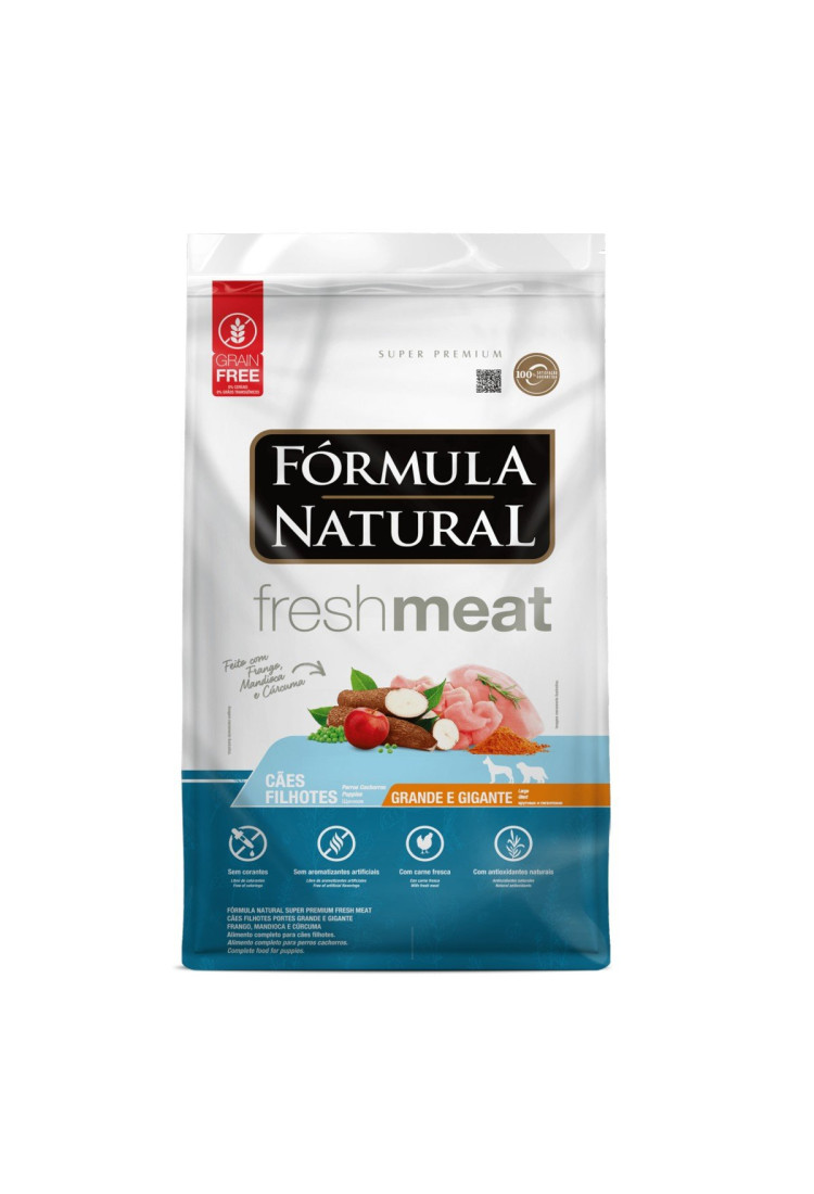 Ração Fórmula Natural FreshMeat para Cães Filhotes de Grande Porte Sabor Frango 12kg Ração Fórmula Natural FreshMeat para Cães Filhotes de Grande Porte Sabor Frango 12kg