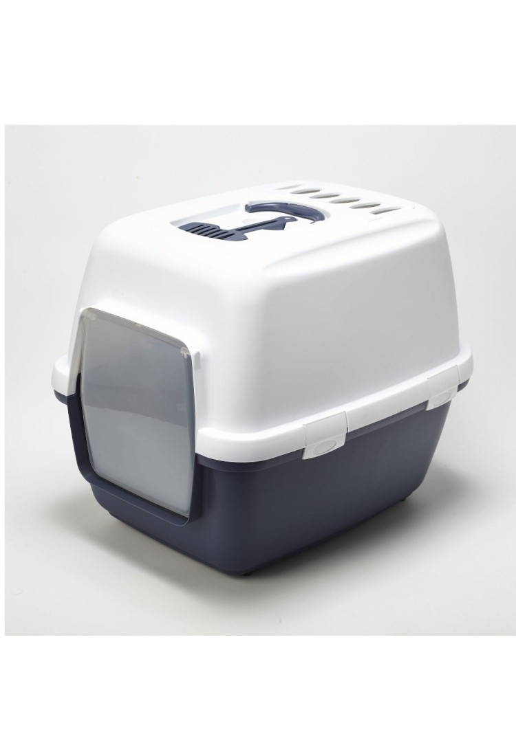 Chalesco Banheiro Happy Cat Grande Azul (58X45X48Cm)