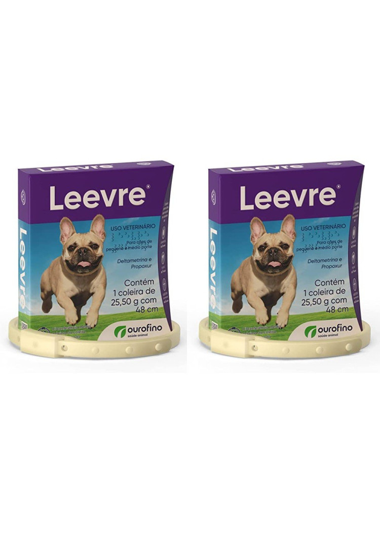 Kit 2 unidades coleira leevre 25,50g com 48cm Kit 2 unidades coleira leevre 25,50g com 48cm