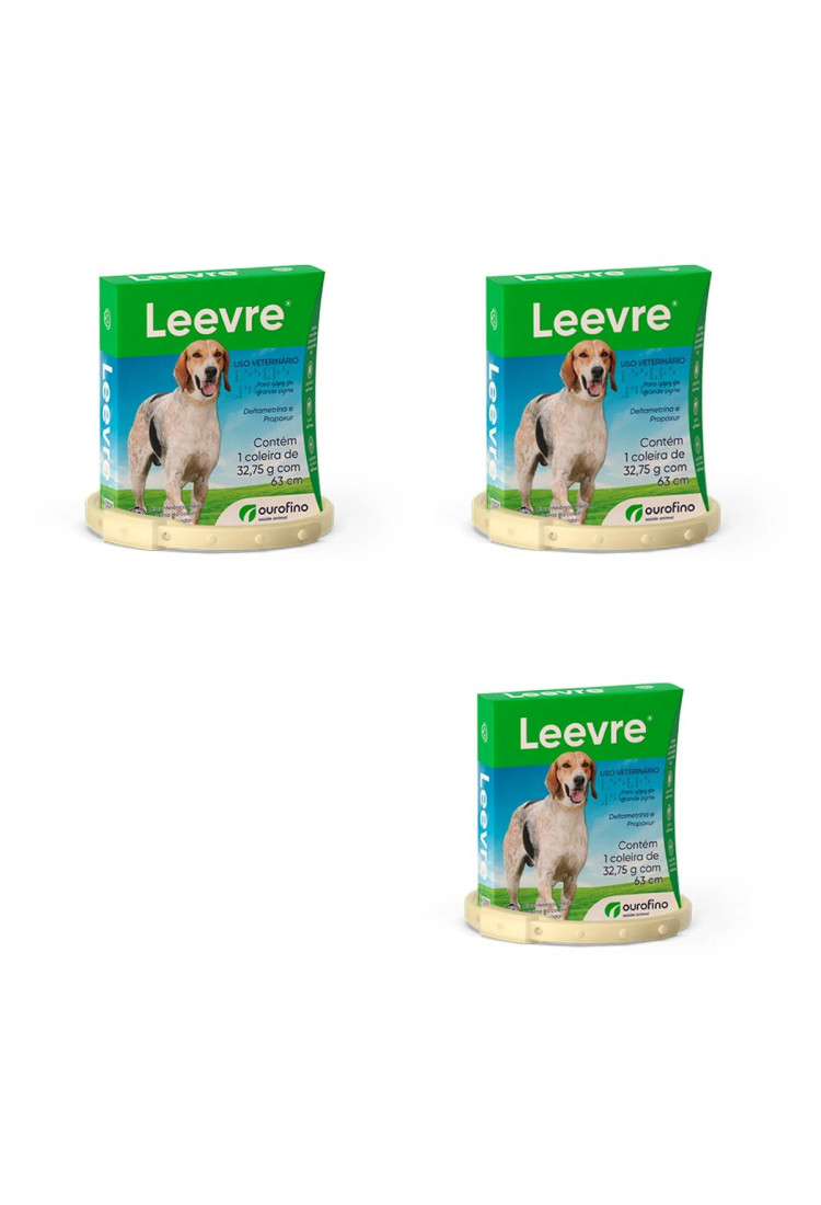 Kit 3 Unidades Coleira Leevre 32,75g Com 63cm Kit 3 Unidades Coleira Leevre 32,75g Com 63cm