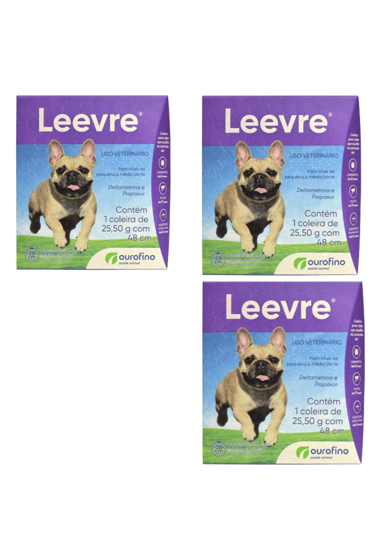 Kit 3 Unidades Coleira Leevre 25,50g Com 48cm Kit 3 Unidades Coleira Leevre 25,50g Com 48cm