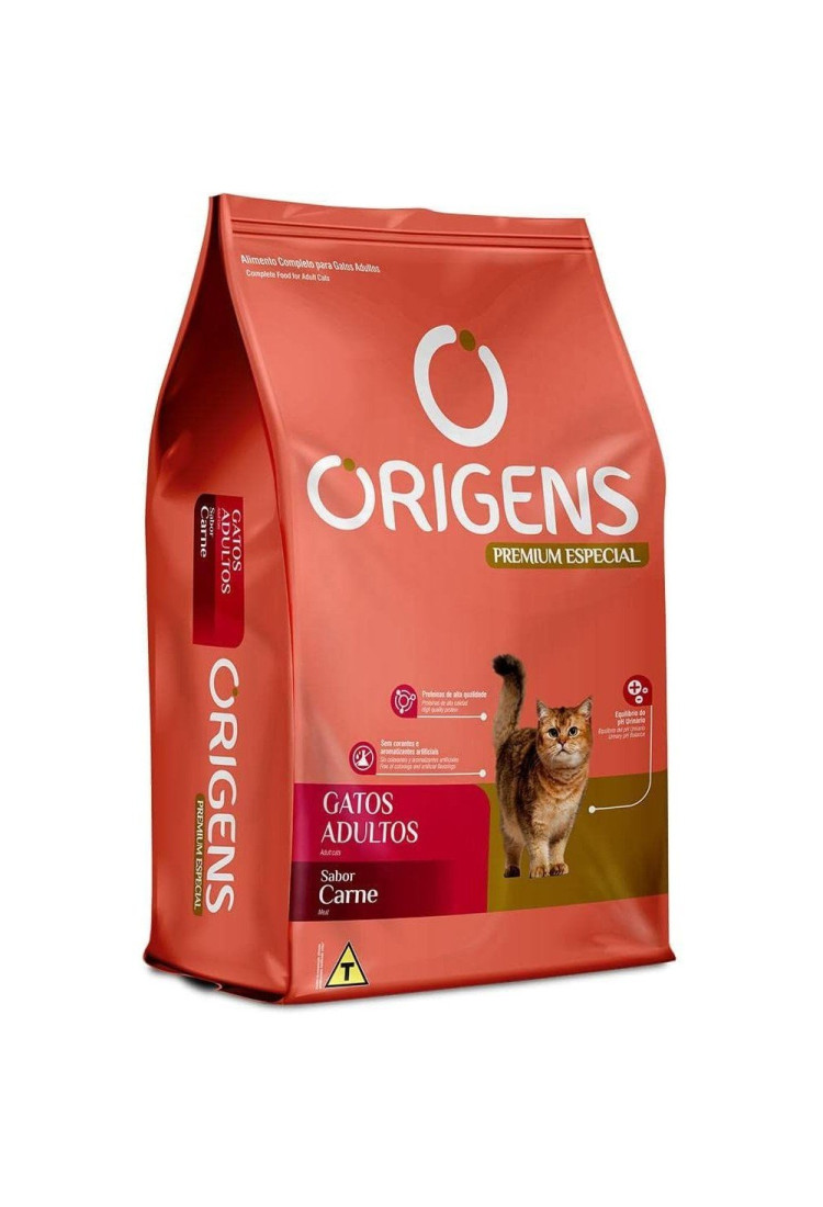 Ração Origens para Gatos Adultos sabor Carne 10,1kg Ração Origens para Gatos Adultos sabor Carne 10,1kg
