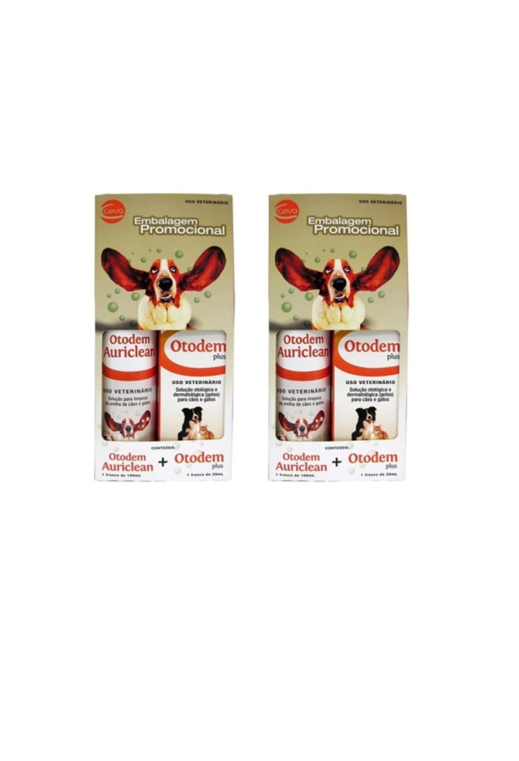 Embalagem Promo Combo 2 unidades Otodem Kit - Plus 20 ml e Auriclean 100 ml - CEVA Embalagem Promo Combo 2 unidades Otodem Kit - Plus 20 ml e Auriclean 100 ml - CEVA