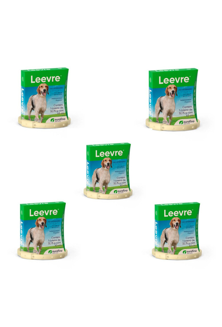 Kit 5 Unidades Coleira Leevre 32,75g Com 63cm Kit 5 Unidades Coleira Leevre 32,75g Com 63cm