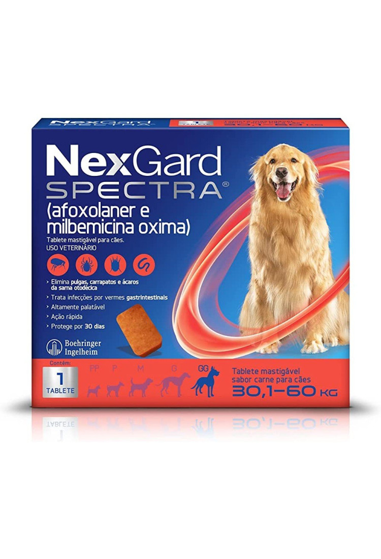 Antipulgas E Carrapatos Nexgard Spectra Cães De 30,1 A 60Kg Antipulgas E Carrapatos Nexgard Spectra Cães De 30,1 A 60Kg