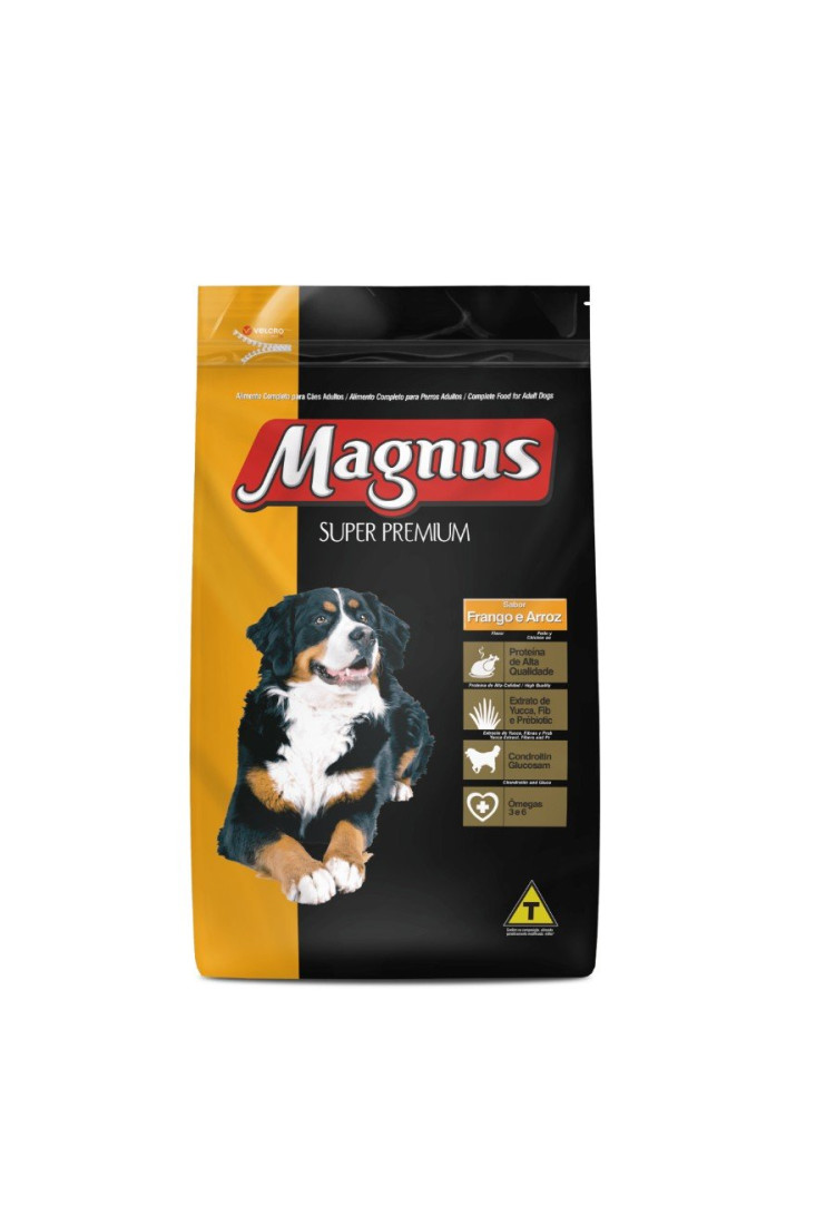 Alimento Magnus Super Premium para cachorro adulto de raça média e grande sabor frango e arroz em sacola de 15kg Alimento Magnus Super Premium para cachorro adulto de raça média e grande sabor frango e arroz em sacola de 15kg