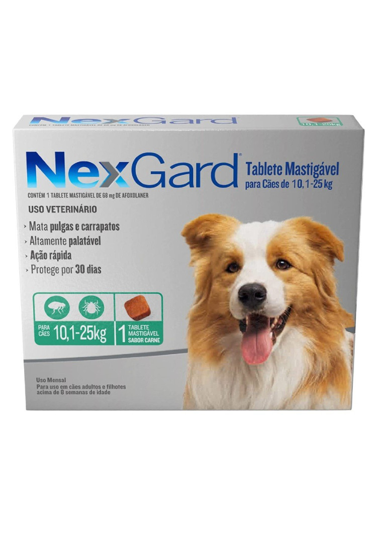 Antipulgas E Carrapatos Nexgard Cães 10,1 A 25 Kg Merial Antipulgas E Carrapatos Nexgard Cães 10,1 A 25 Kg Merial