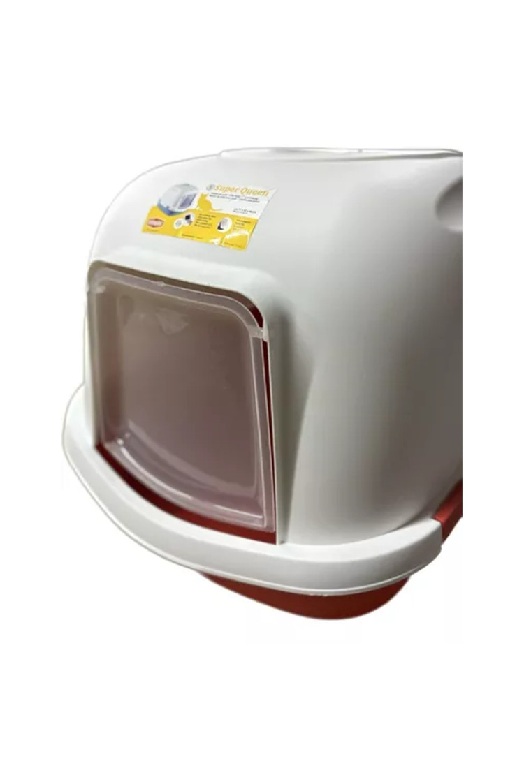 Banheiro Luxo Para Gatos Gigante Super Queen Vermelho Banheiro Luxo Para Gatos Gigante Super Queen Vermelho