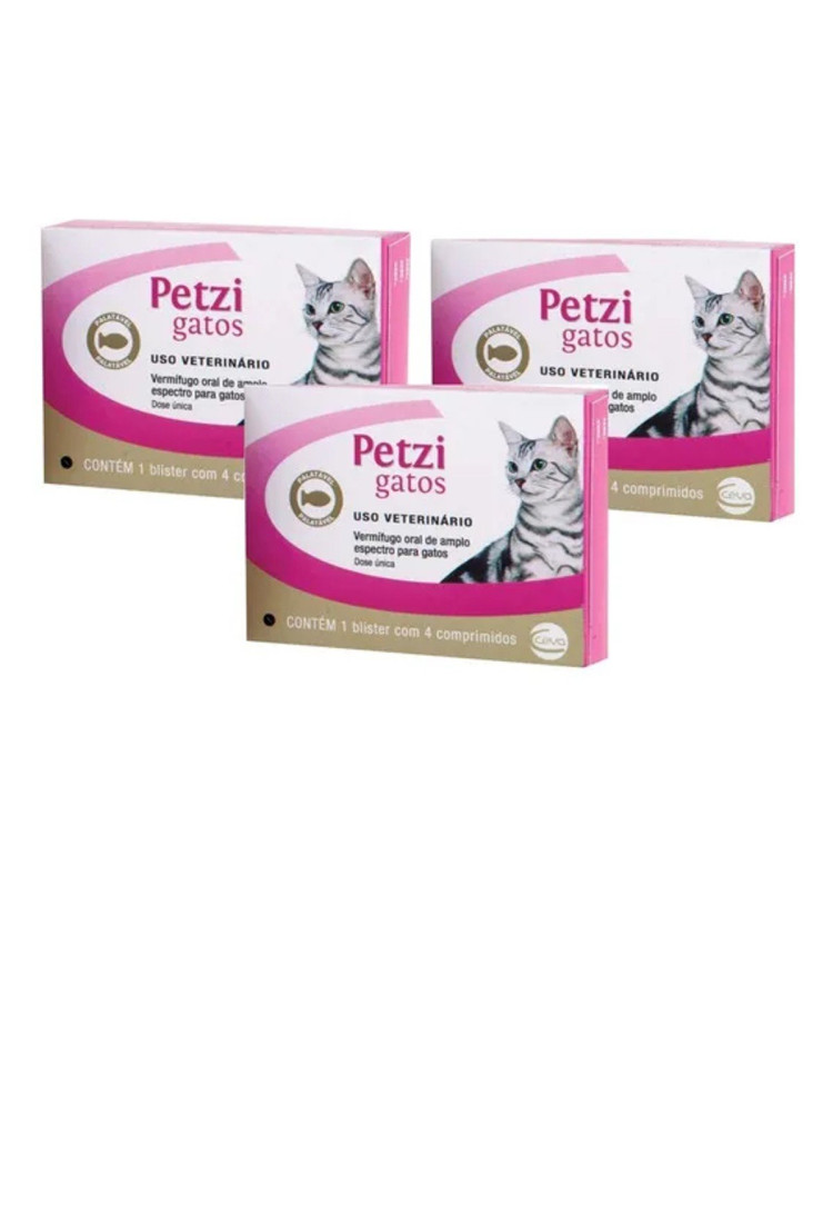 Combo 3Cx Vermífugo Petzi Gatos 4Kg 4Comprimidos Cada - Ceva Combo 3Cx Vermífugo Petzi Gatos 4Kg 4Comprimidos Cada - Ceva