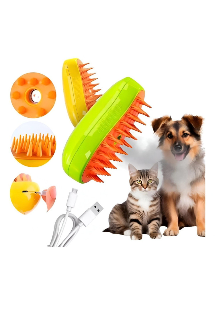 Escova Pet 3 Em 1 Removedor De Pelos Vapor Massagem Elétrica Escova Pet 3 Em 1 Removedor De Pelos Vapor Massagem Elétrica