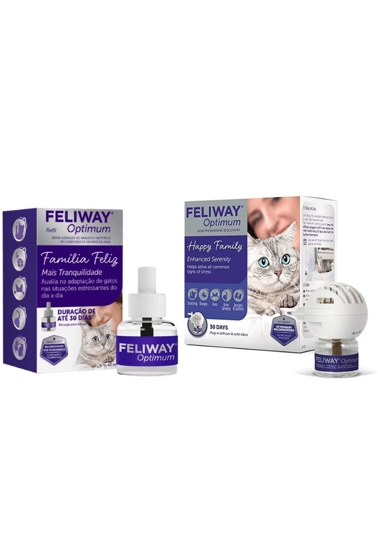 Kit 1 Feliway Optimum 1 Difusor +1 Feliway Refil - Ceva