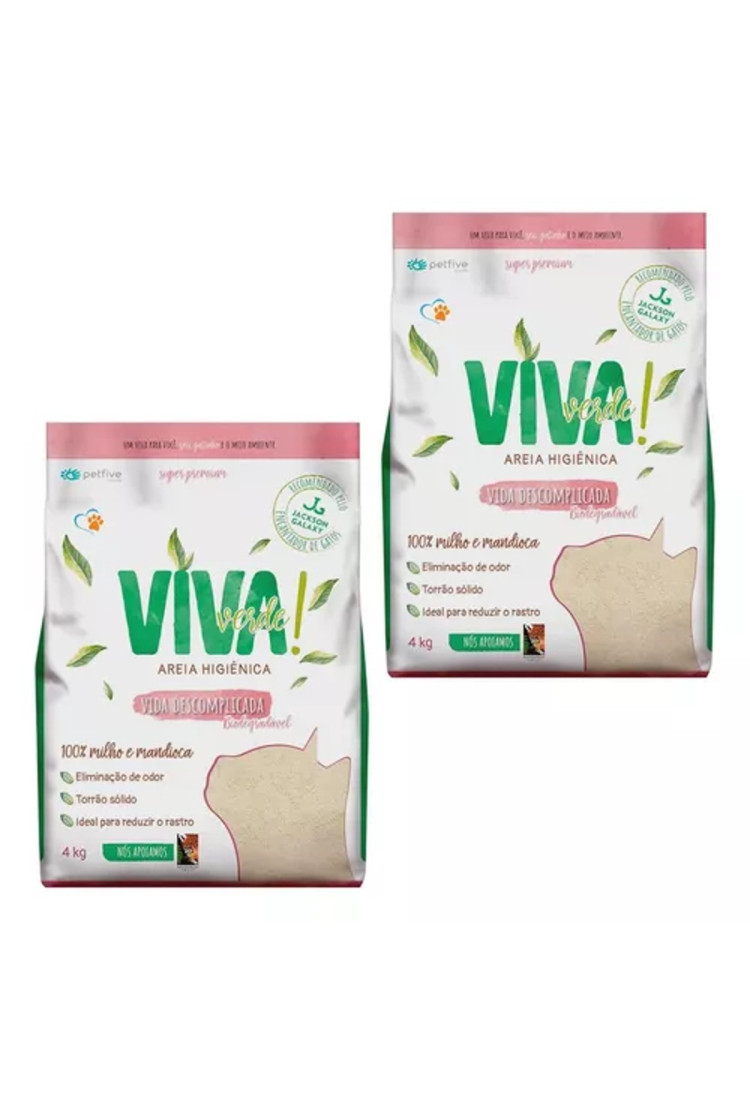 Kit 2 Areia Higiênica Viva Verde Vida Descomplicada 4Kg Kit 2 Areia Higiênica Viva Verde Vida Descomplicada 4Kg