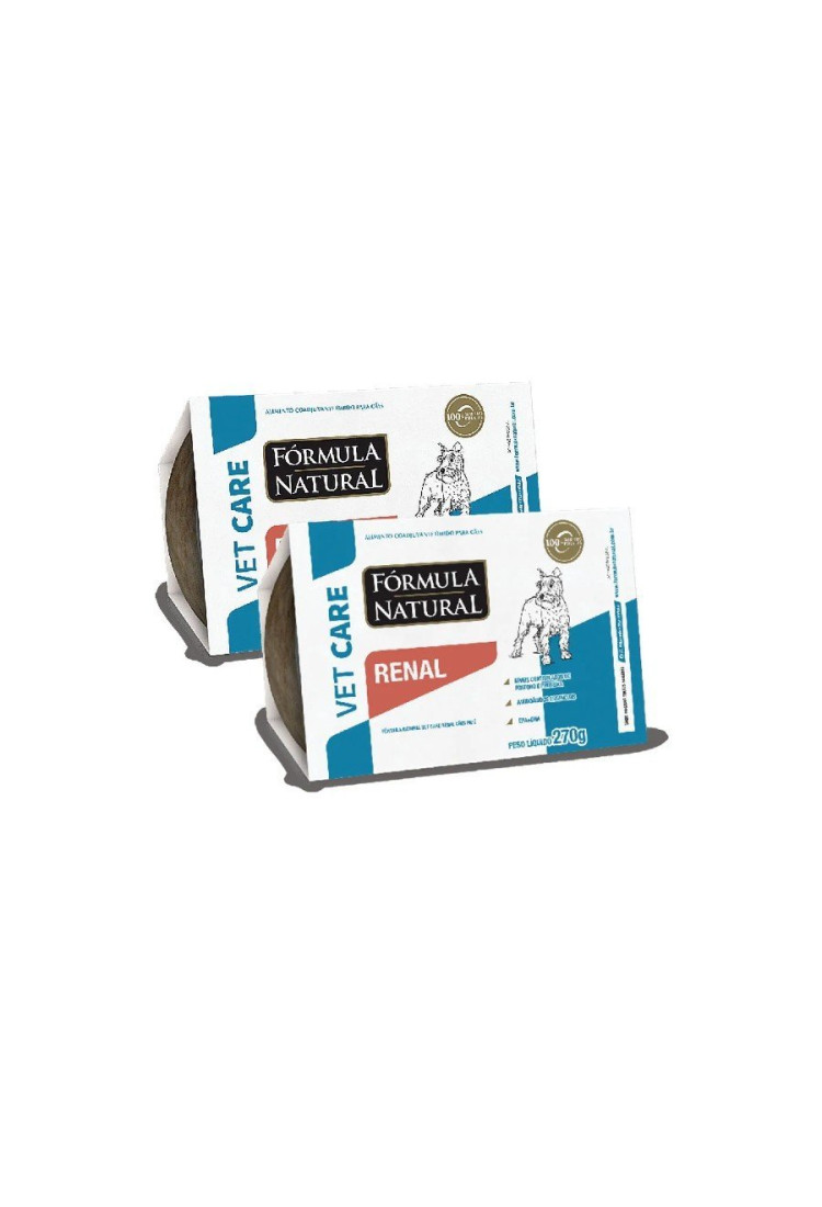 Kit 2 unid Ração Úmida Cães Fórmula Natural Vet Care Renal 270g Kit 2 unid Ração Úmida Cães Fórmula Natural Vet Care Renal 270g