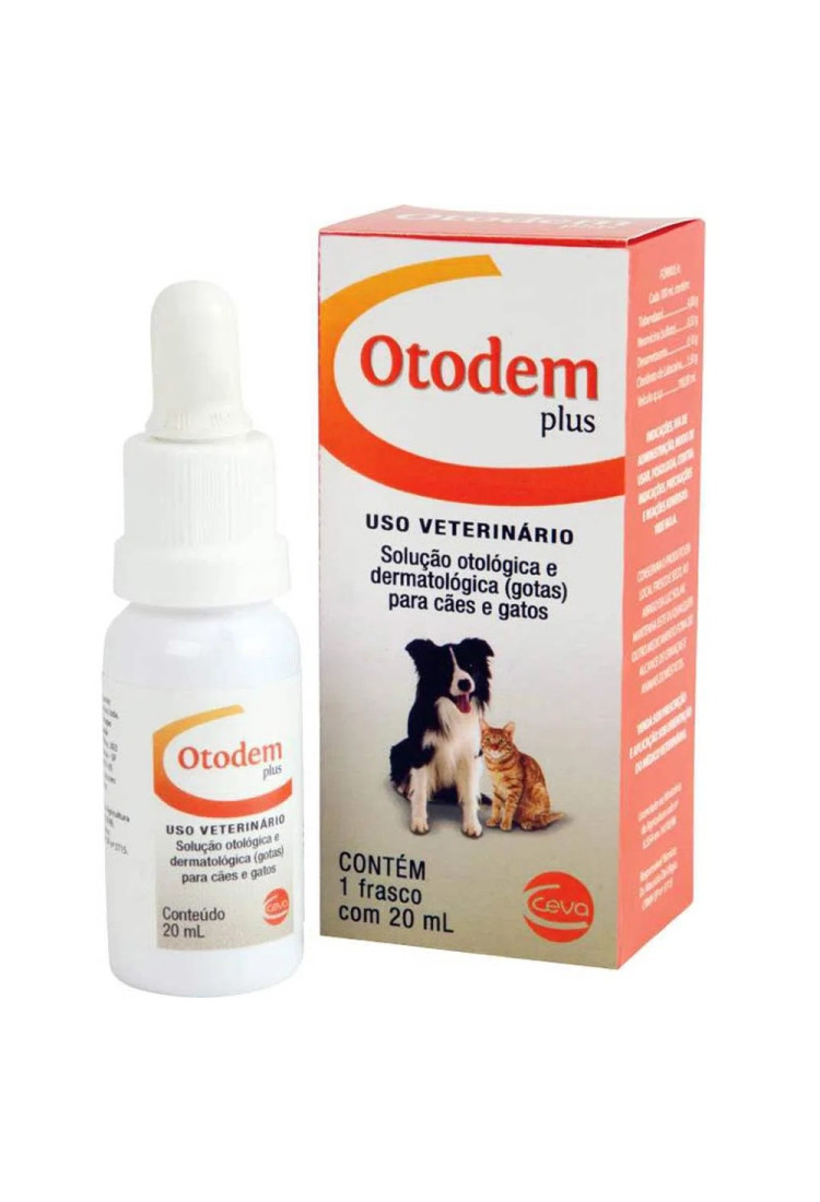 Otodem Plus 20ml Solução Otológica E Dermatológica Ceva Cães Otodem Plus 20ml Solução Otológica E Dermatológica Ceva Cães