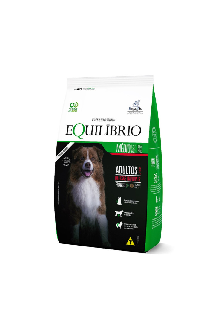Ração Equilíbrio para Cães Adultos de Porte Médio Sabor Frango 15kg Ração Equilíbrio para Cães Adultos de Porte Médio Sabor Frango 15kg