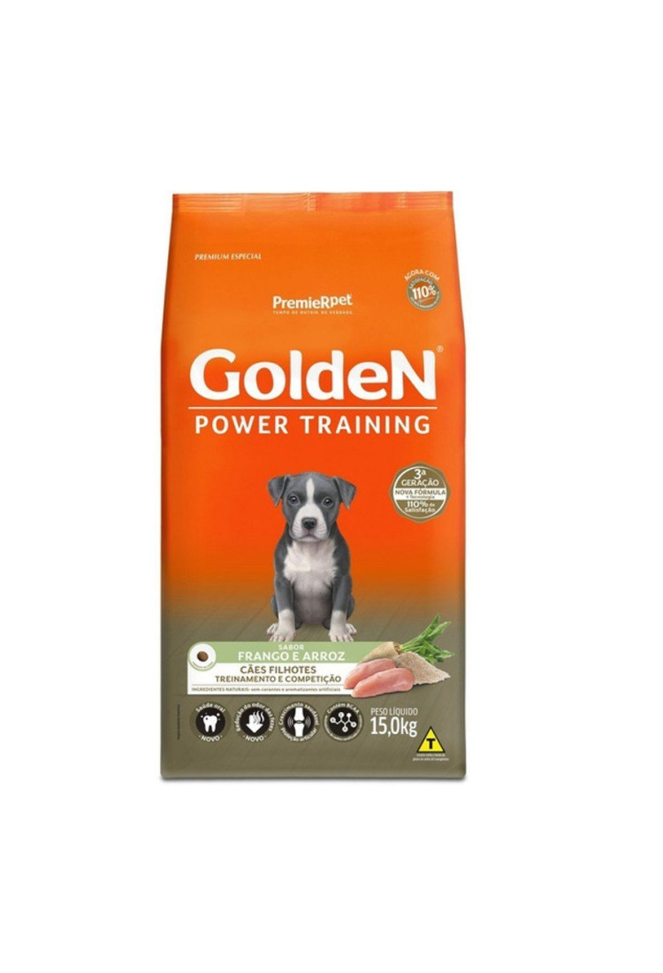 Ração Golden Power Training Filhote para Cães Sabor Frango e Arroz, 15kg Premier Pet Para Todas Grande Filhotes Ração Golden Power Training Filhote para Cães Sabor Frango e Arroz, 15kg Premier Pet Para Todas Grande Filhotes