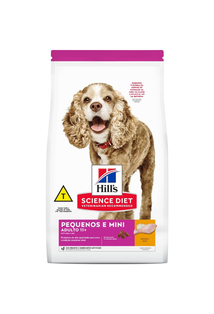 Ração Hills Science Diet Cães Adultos 11+ R.p E Mini - 2,4kg Ração Hills Science Diet Cães Adultos 11+ R.p E Mini - 2,4kg