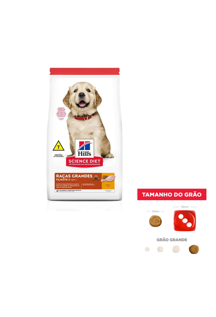 Ração Hills Science Diet Cães Filhotes Raças Grandes 12Kg Ração Hills Science Diet Cães Filhotes Raças Grandes 12Kg