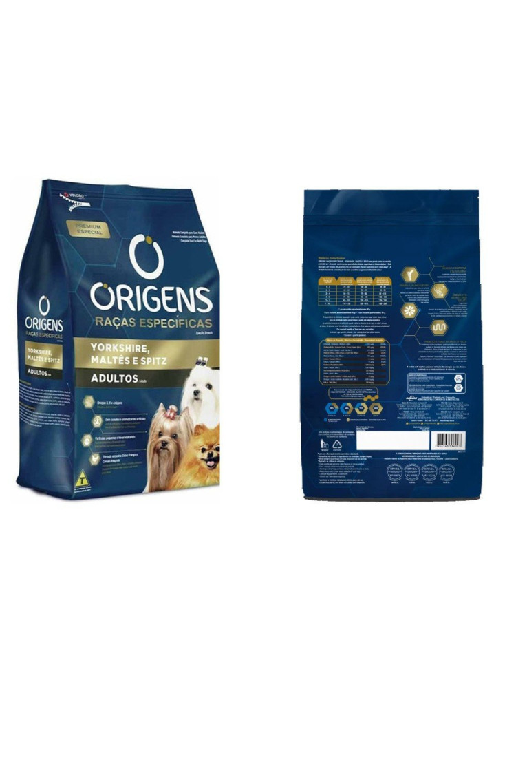 Ração Origens Raças Especificas para Yorkshire, Maltês e Spitz Adultos - 10,1kg Ração Origens Raças Especificas para Yorkshire, Maltês e Spitz Adultos - 10,1kg