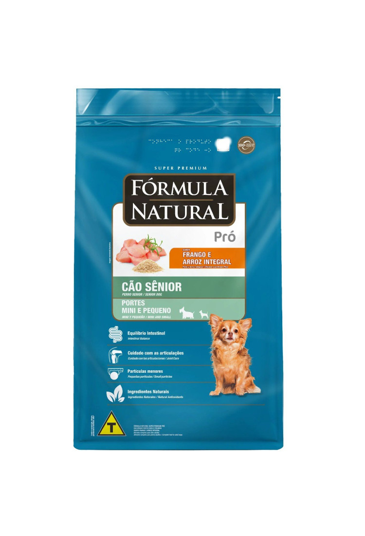 Ração Seca Fórmula Natural Pró Cão Sênior Porte Mini e Pequeno sabor Frango E Arroz Integral 10,1kg Ração Seca Fórmula Natural Pró Cão Sênior Porte Mini e Pequeno sabor Frango E Arroz Integral 10,1kg