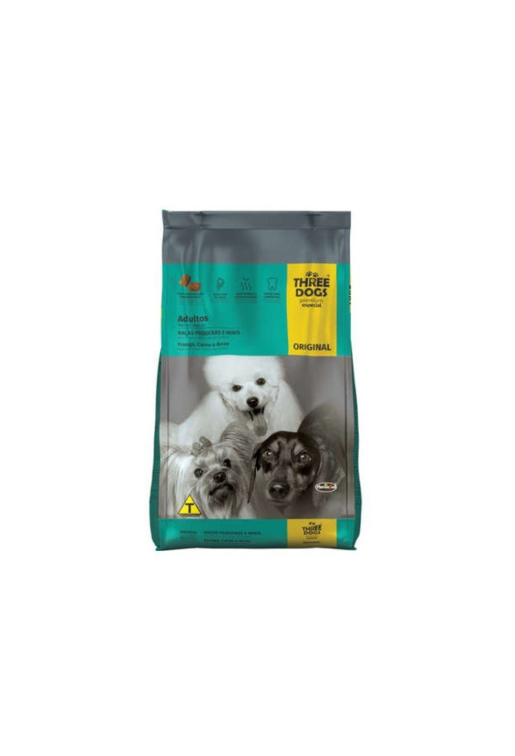 Ração Three Dogs Cães Adultos Raças Pequenas E Mini Ração Three Dogs Cães Adultos Raças Pequenas E Mini