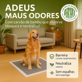Tapete Carbono Slim Prime Pet 30 Un 80cm X 60cm
