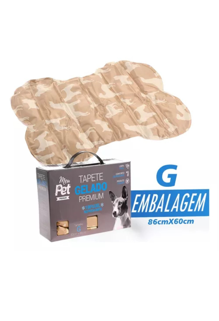 Tapete Gelado 86Cm Refrescante Cachorro Gel Premium Ossinho Tapete Gelado 86Cm Refrescante Cachorro Gel Premium Ossinho