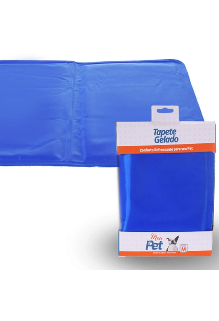 Tapete Gelado Meu Pet caes e gatos Tam M 50cmx40cm Azul Tapete Gelado Meu Pet caes e gatos Tam M 50cmx40cm Azul