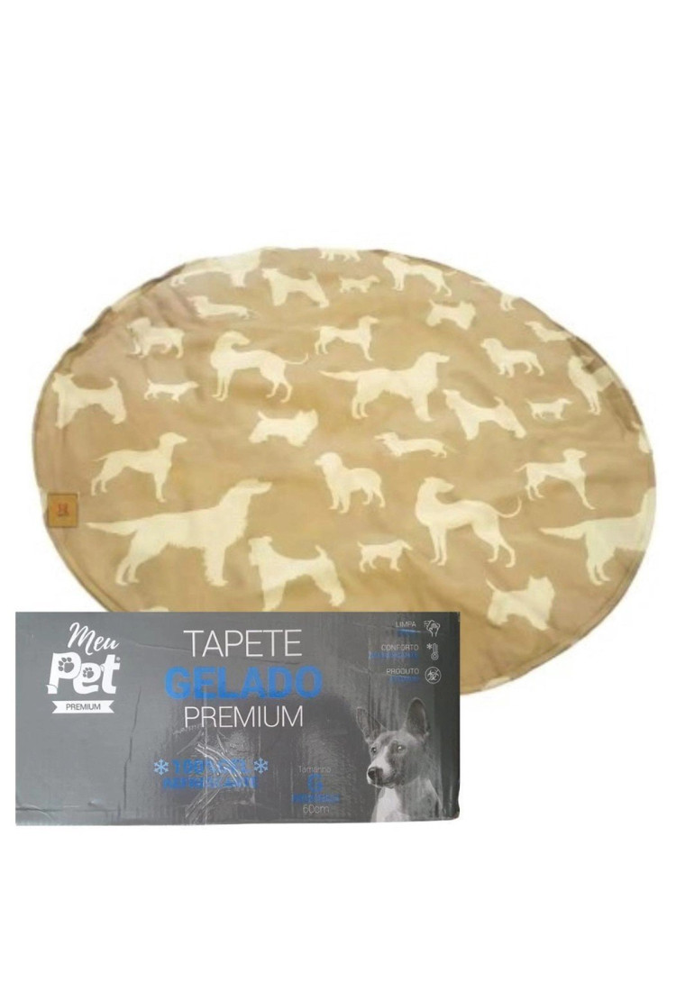 Tapete Gelado Pet G 60cm Refrescante Premium BEGE - Meu Pet Tapete Gelado Pet G 60cm Refrescante Premium BEGE - Meu Pet