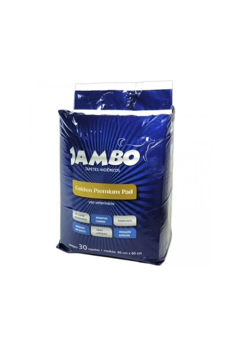 Tapete Higiênico Jambo Golden Premium Pad - 30Un 80Cm X 60Cm Tapete Higiênico Jambo Golden Premium Pad - 30Un 80Cm X 60Cm