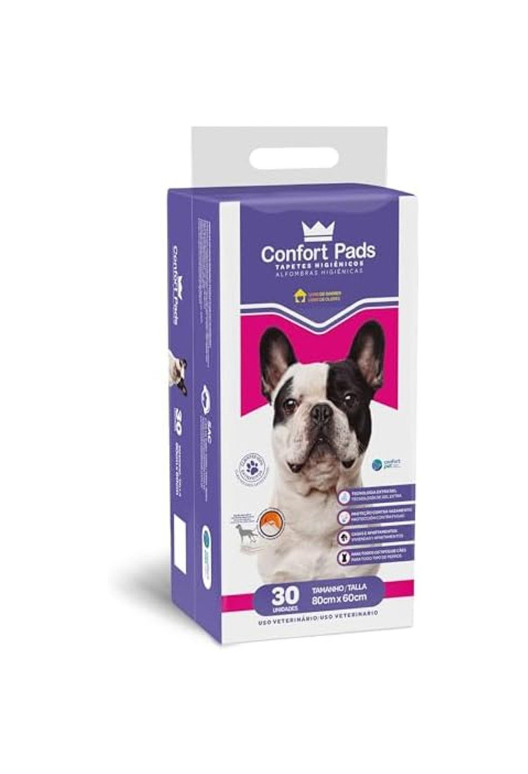 Tapete Higiênico Para Cachorro 80x60cm Confort Pads 30un Tapete Higiênico Para Cachorro 80x60cm Confort Pads 30un
