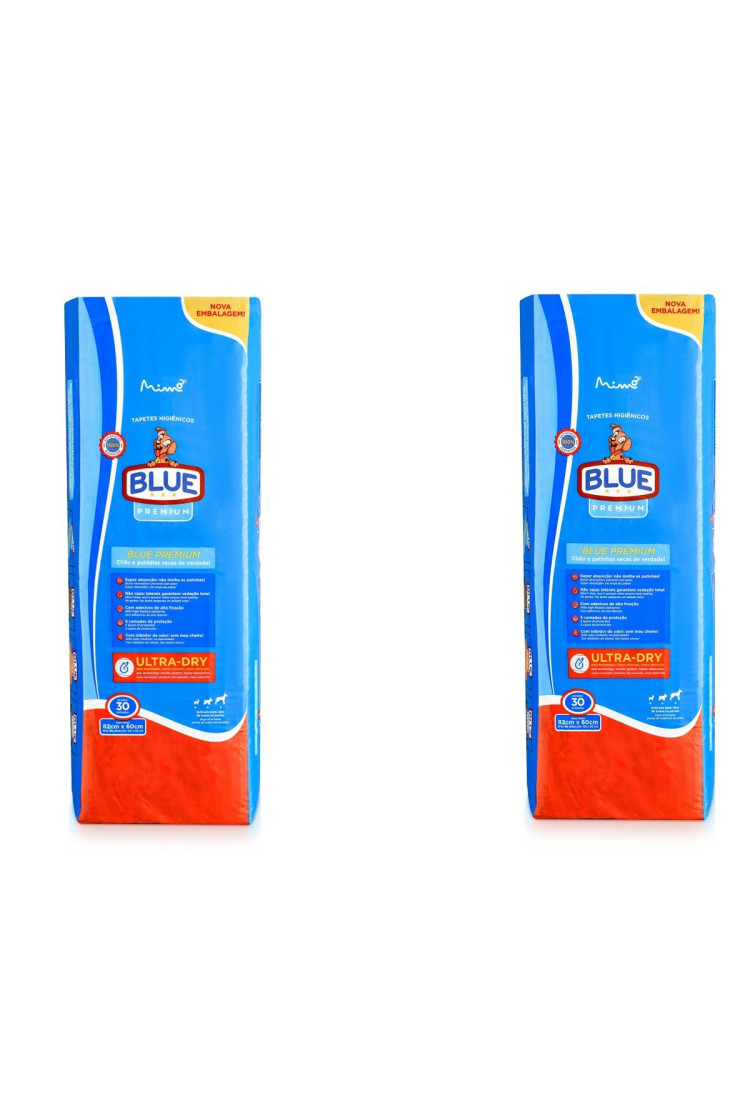 Tapete Higiênico para cães Blue Expet 30un kit com 2 pacotes Tapete Higiênico para cães Blue Expet 30un kit com 2 pacotes