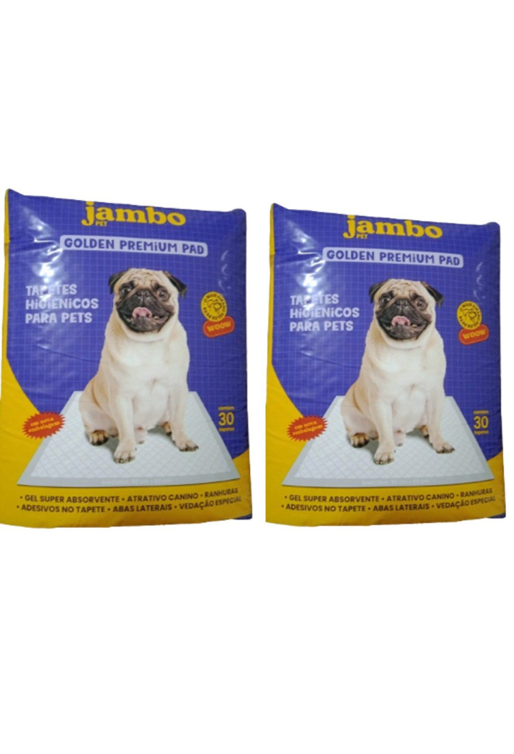 Tapete Higiênico para cães Golden 80x60 Jambo kit 60un Tapete Higiênico para cães Golden 80x60 Jambo kit 60un