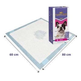 Tapete Higiênico Confort Pads 80x60cm 2 Pacotes 60 Unidades