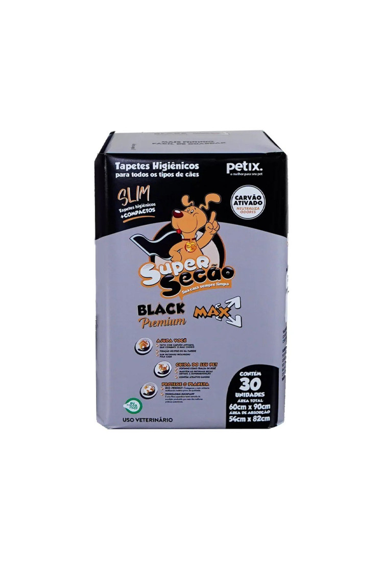 Tapete Super Secão Slim Black Max 30 Un 60cm X 90cm Tapete Super Secão Slim Black Max 30 Un 60cm X 90cm