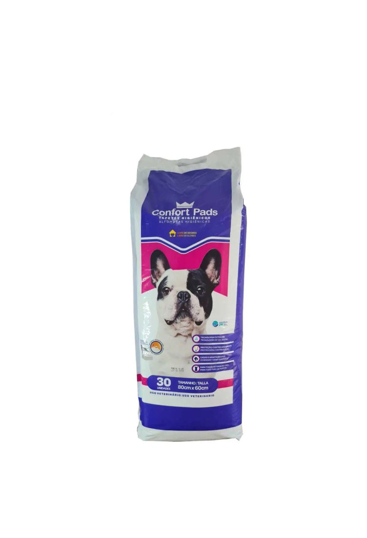 Tapetes Higiênicos Confort Pads 80X60Cm 30 Unidades Tapetes Higiênicos Confort Pads 80X60Cm 30 Unidades