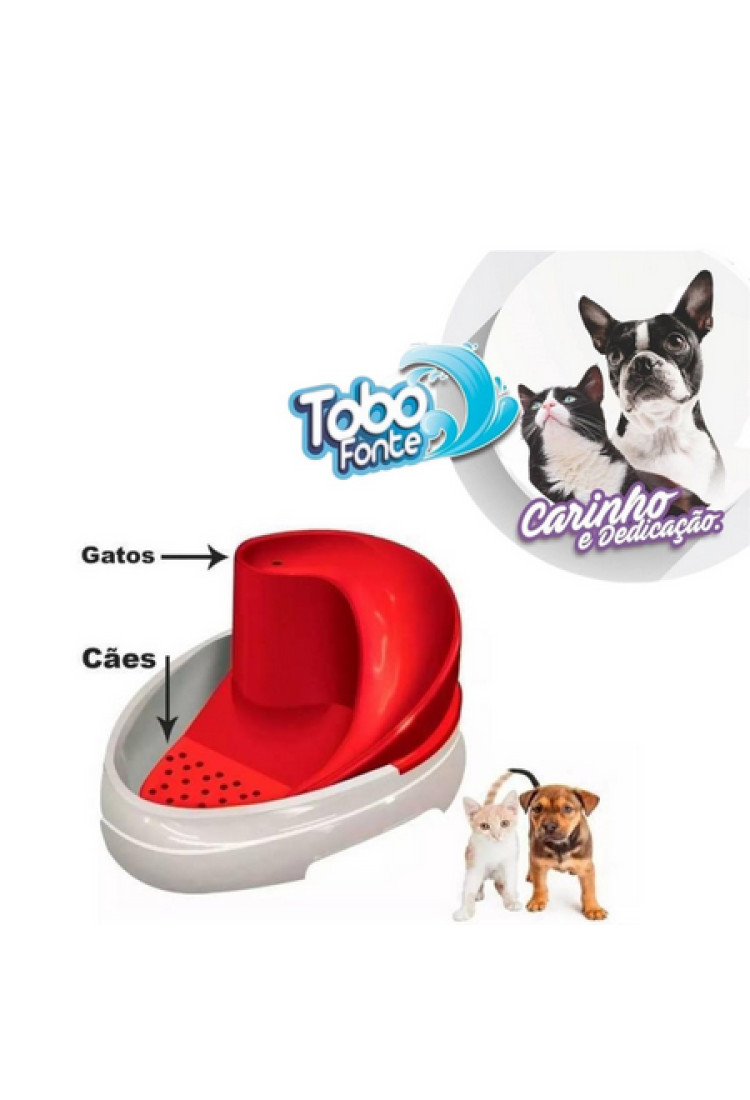 Tobo Fonte Bivolt MECPET 2,5L Vermelha  Bivolt