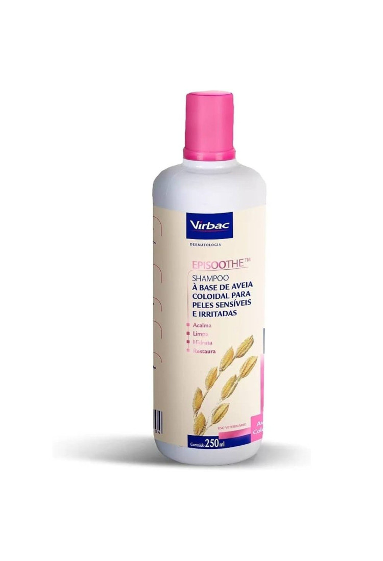 Shampoo Virbac Episoothe para Cães e Gatos com Peles Sensíveis e Irritadas - 250ml Shampoo Virbac Episoothe para Cães e Gatos com Peles Sensíveis e Irritadas - 250ml